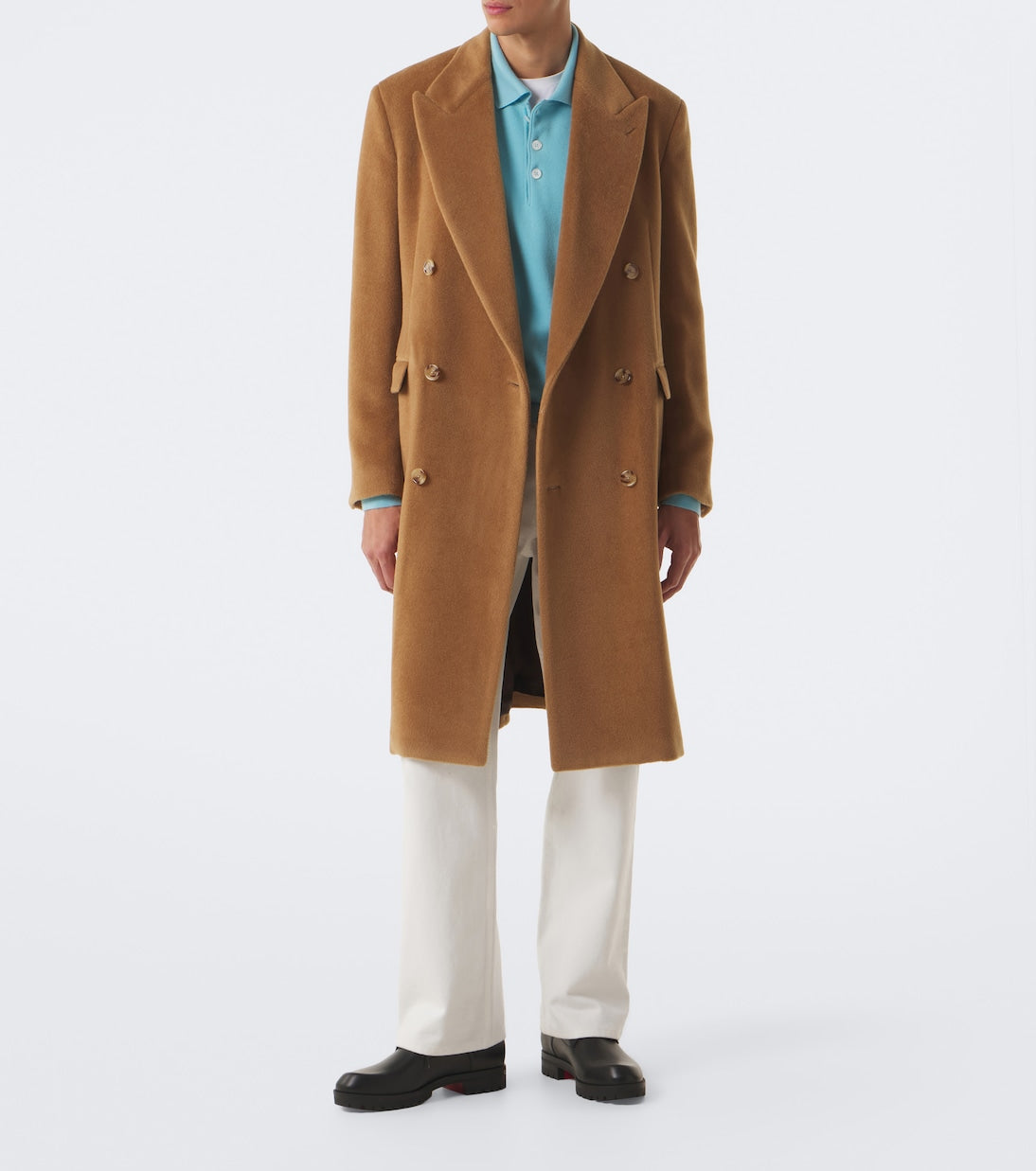 Lardini - Double-breasted virgin wool coat