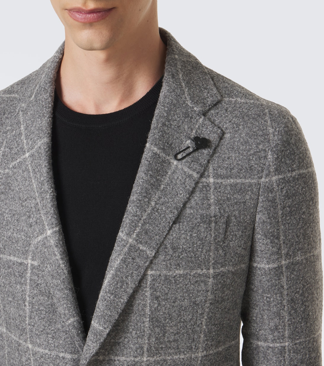 Lardini - Checked alpaca and wool-blend blazer