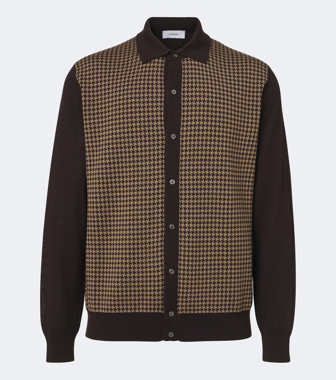 Lardini - Houndstooth wool cardigan