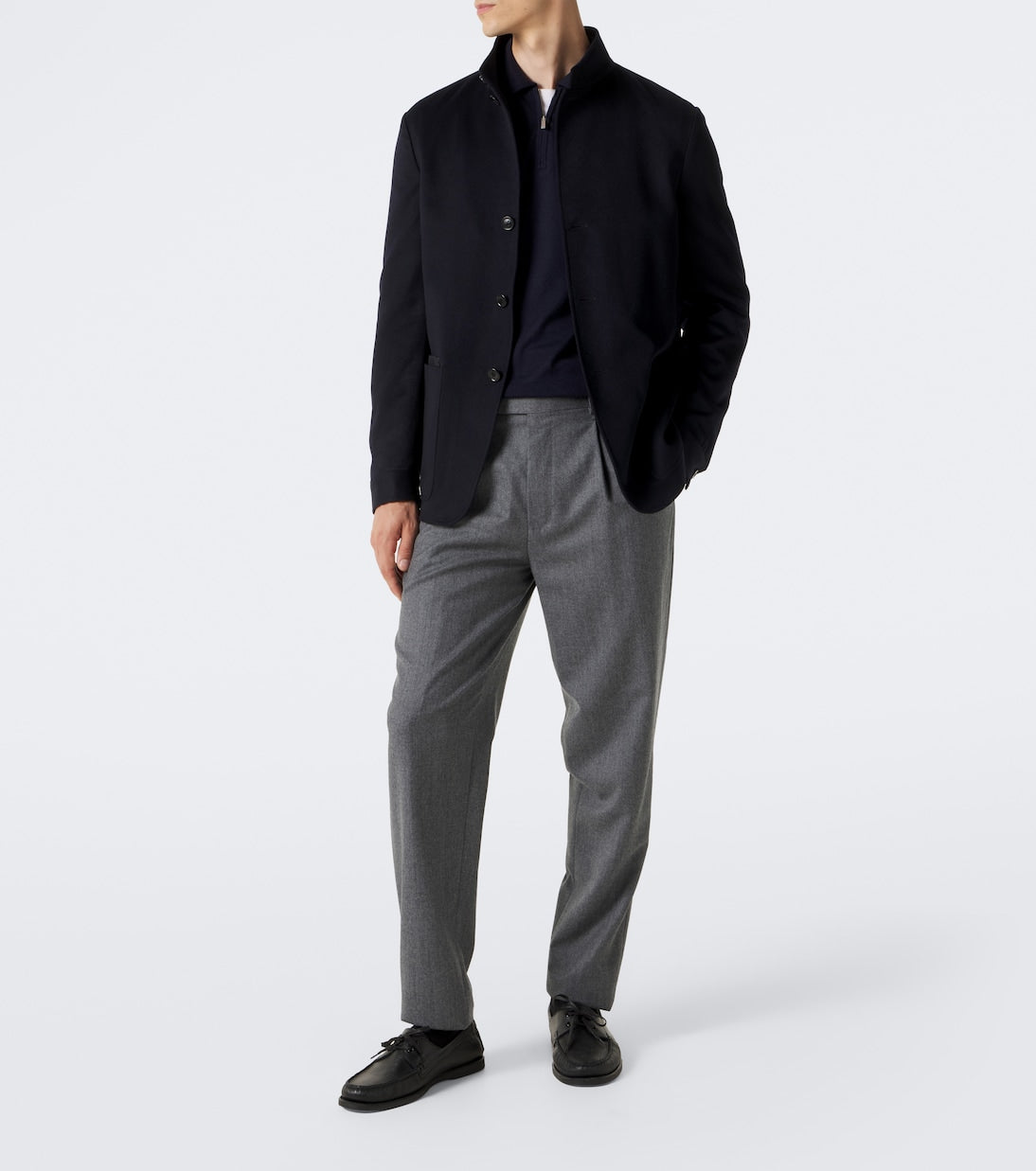 Lardini - Wool, silk, and cashmere polo sweater