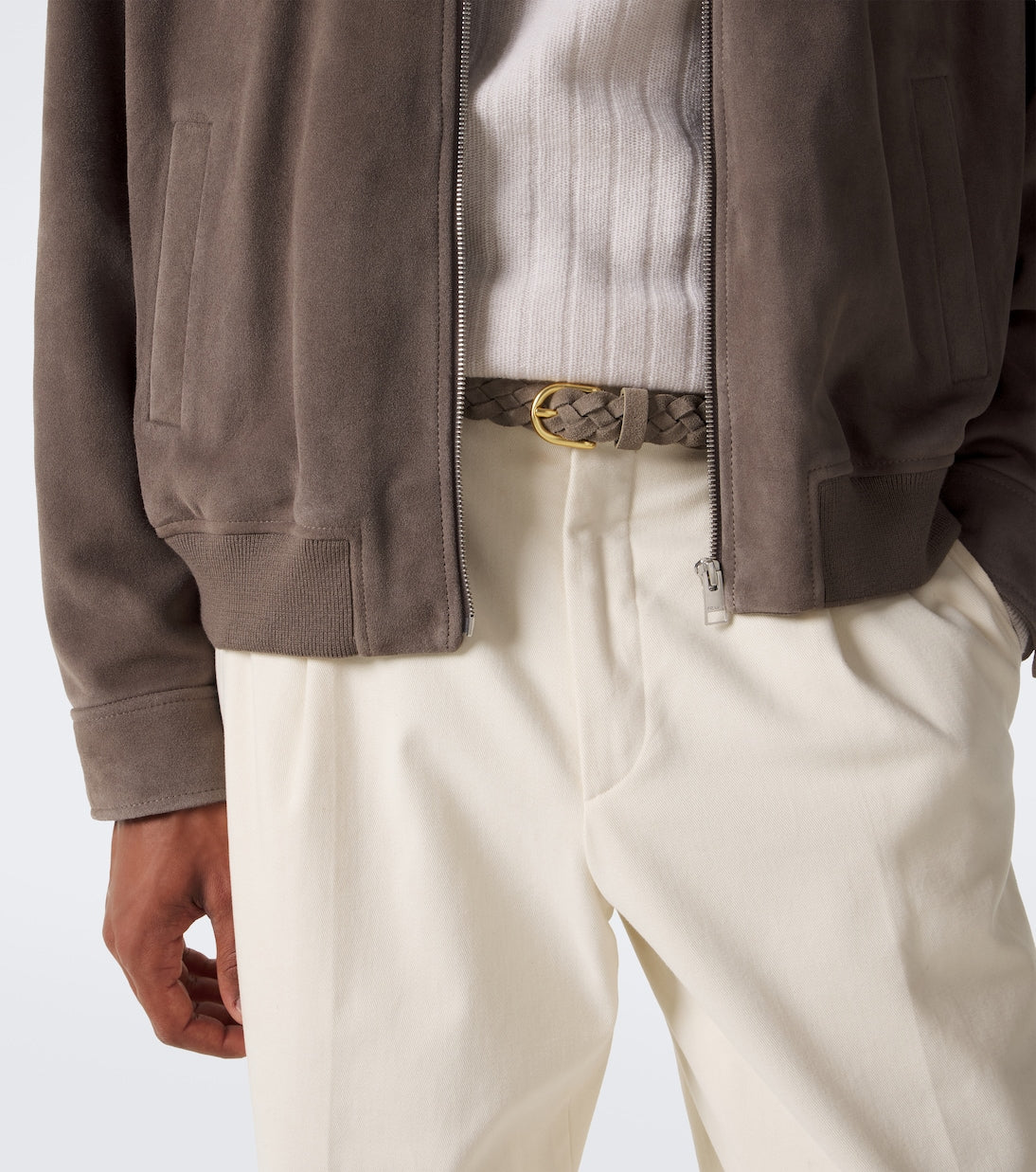 Lardini - Braided suede belt