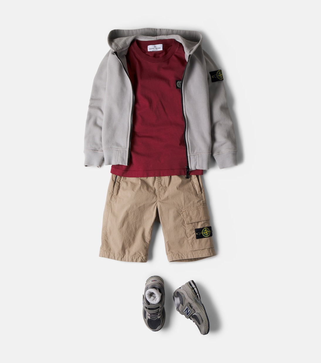 Stone Island Junior - Compass cotton jersey hoodie
