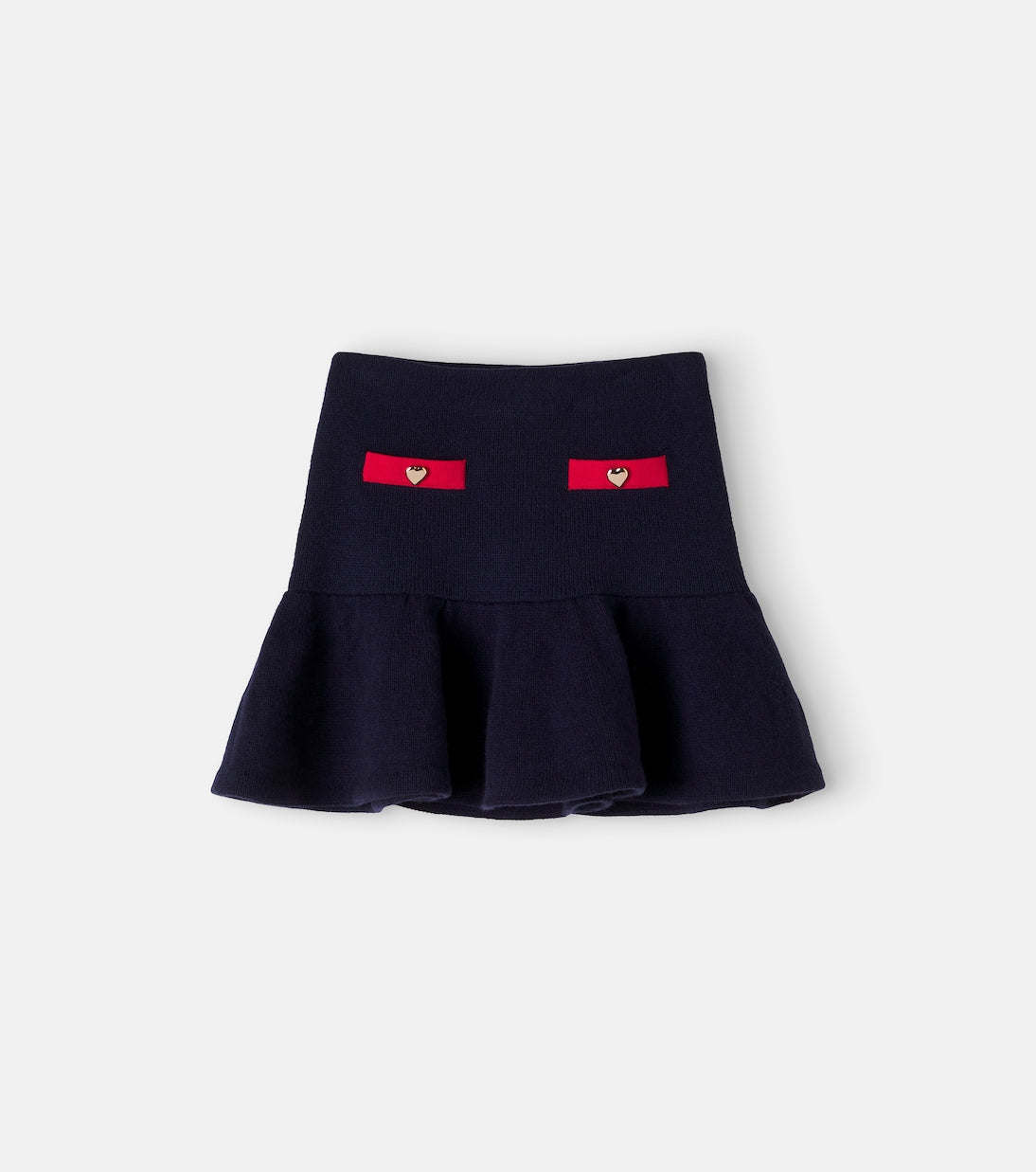 Self-Portrait Kids - Embellished wool and cashmere-blend skirt
