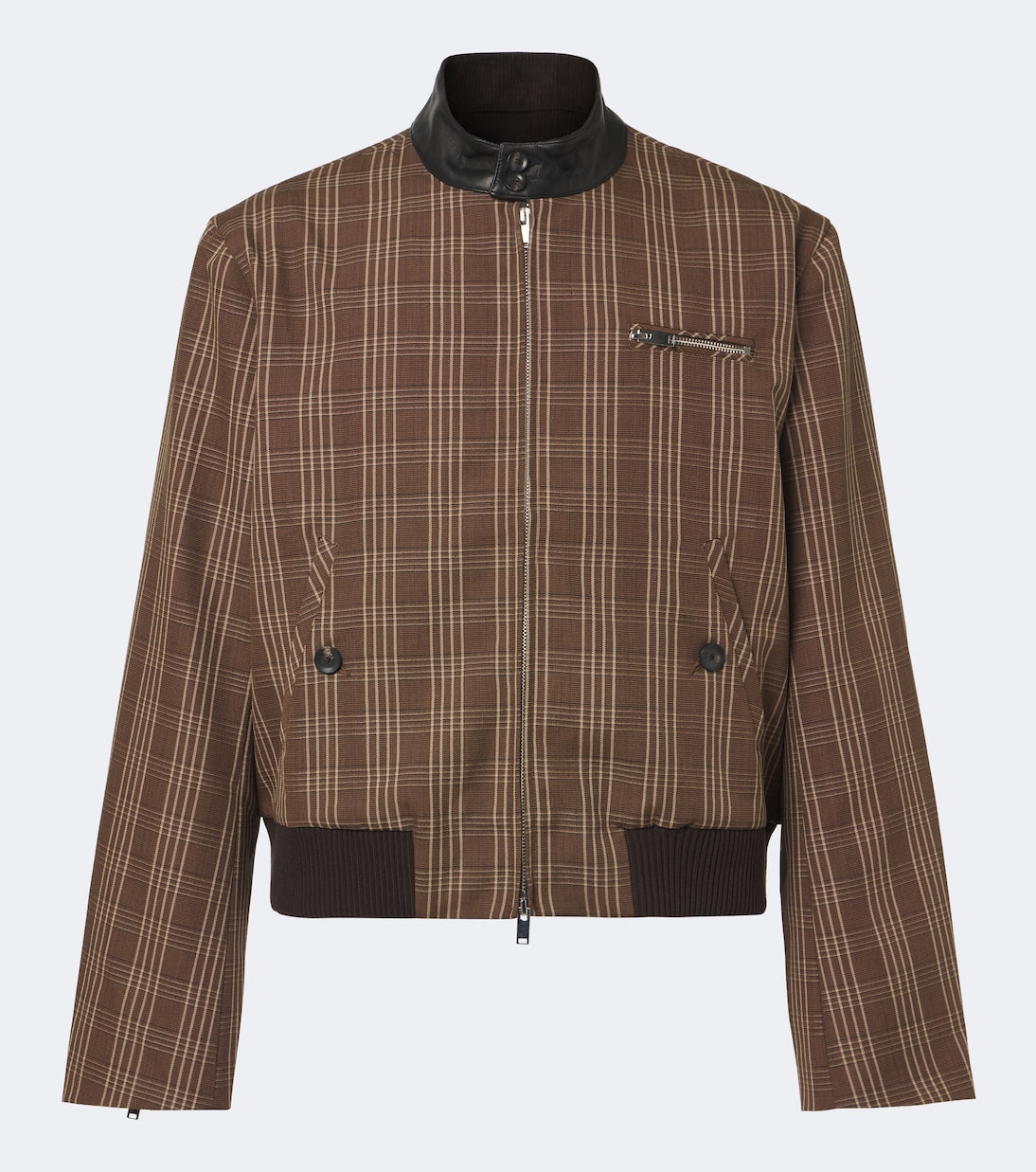 Wales Bonner - Axis checked virgin wool jacket