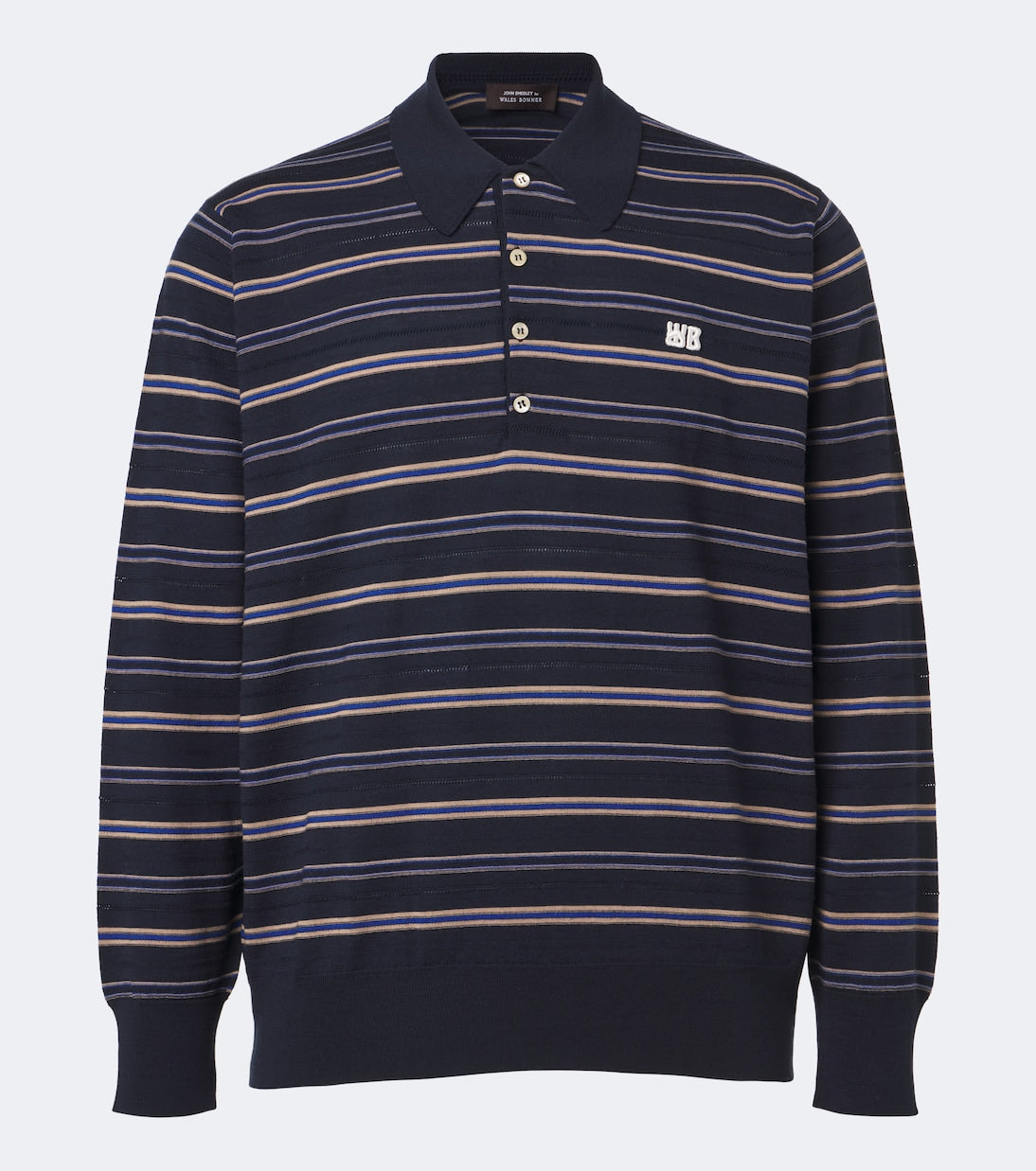 Wales Bonner - Beam striped wool polo sweater