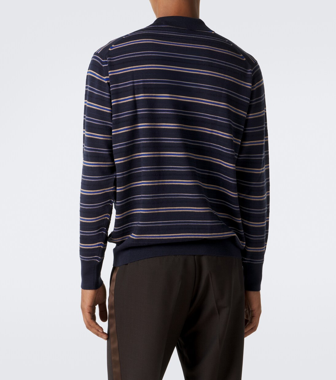 Wales Bonner - Beam striped wool polo sweater