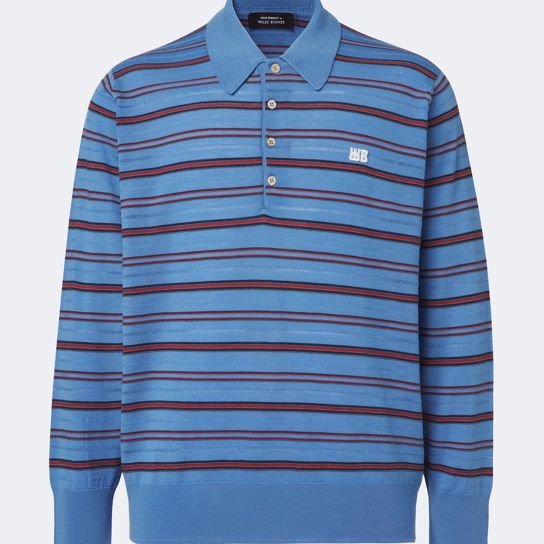 Wales Bonner - Beam striped wool polo sweater