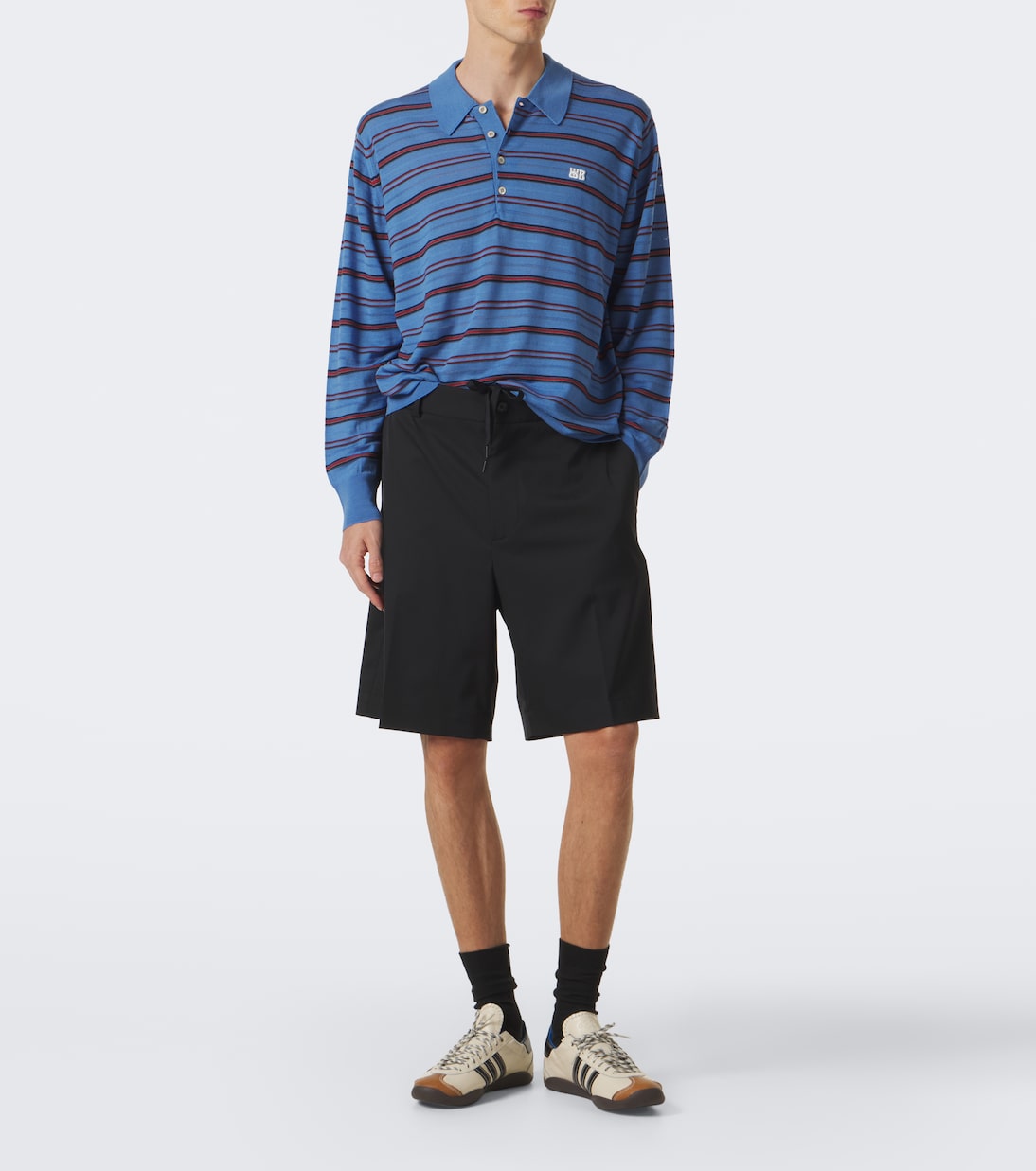 Wales Bonner - Beam striped wool polo sweater