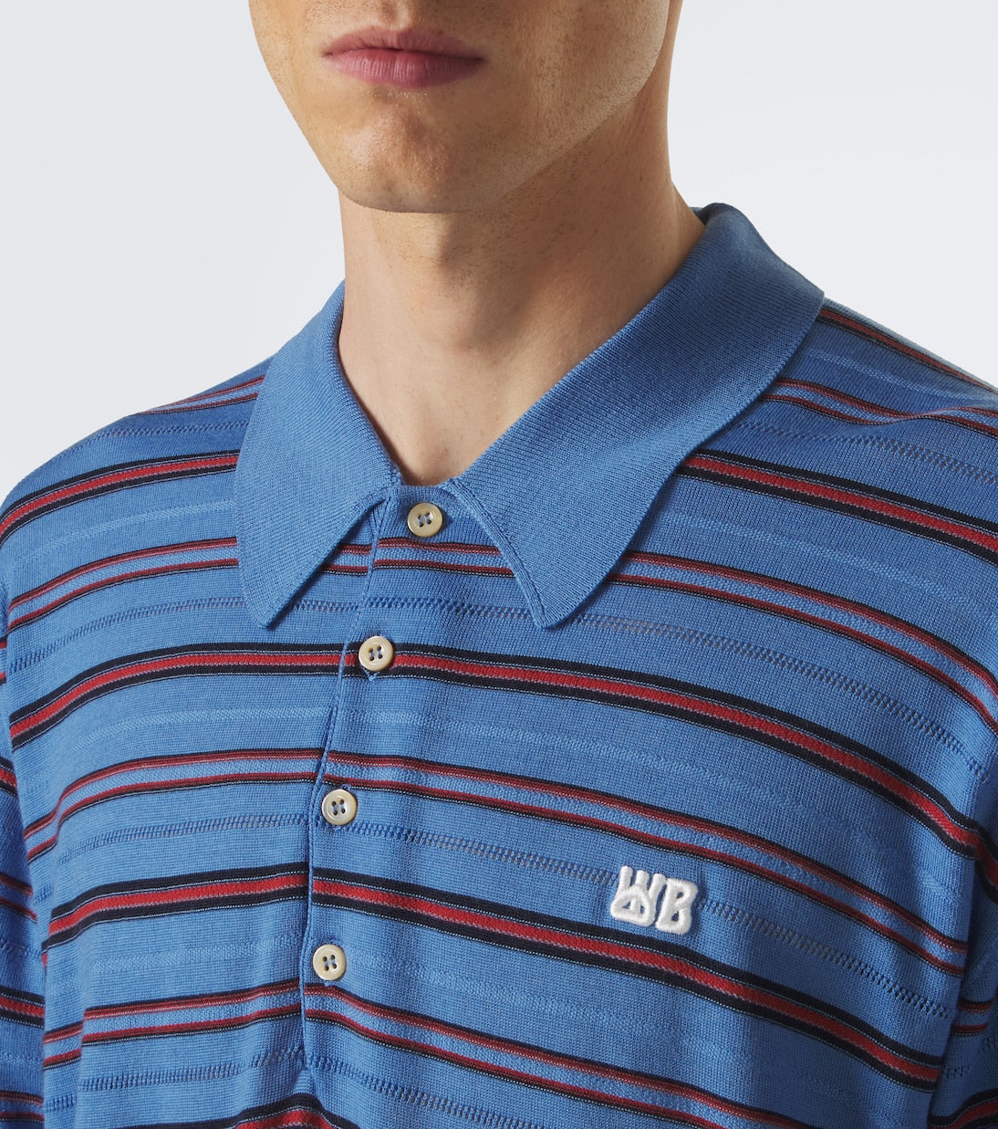 Wales Bonner - Beam striped wool polo sweater
