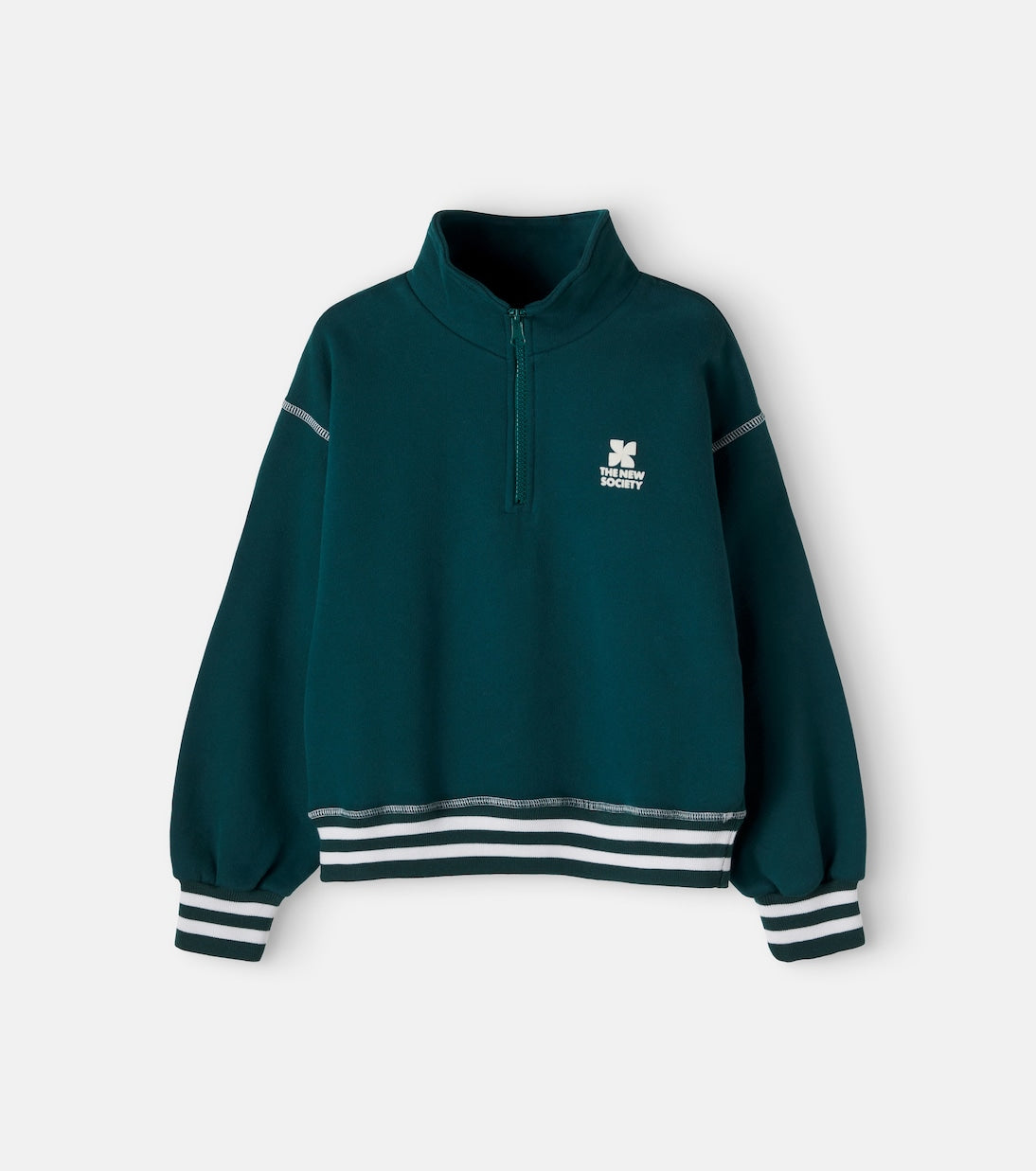 The New Society - Whisper cotton half-zip sweatshirt