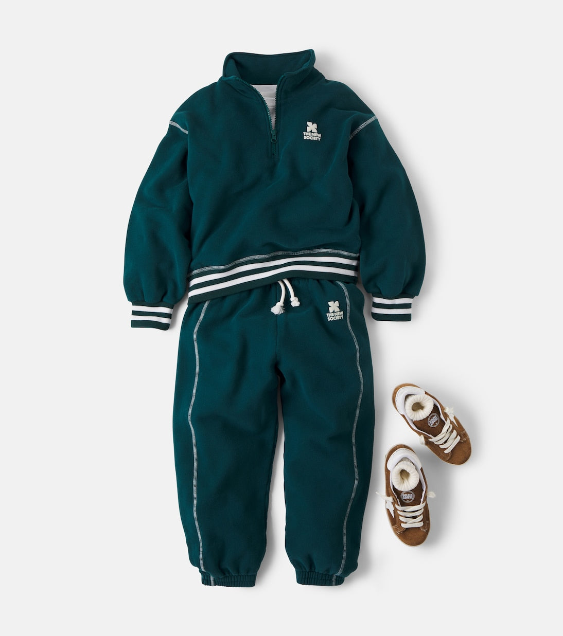 The New Society - Whisper cotton half-zip sweatshirt