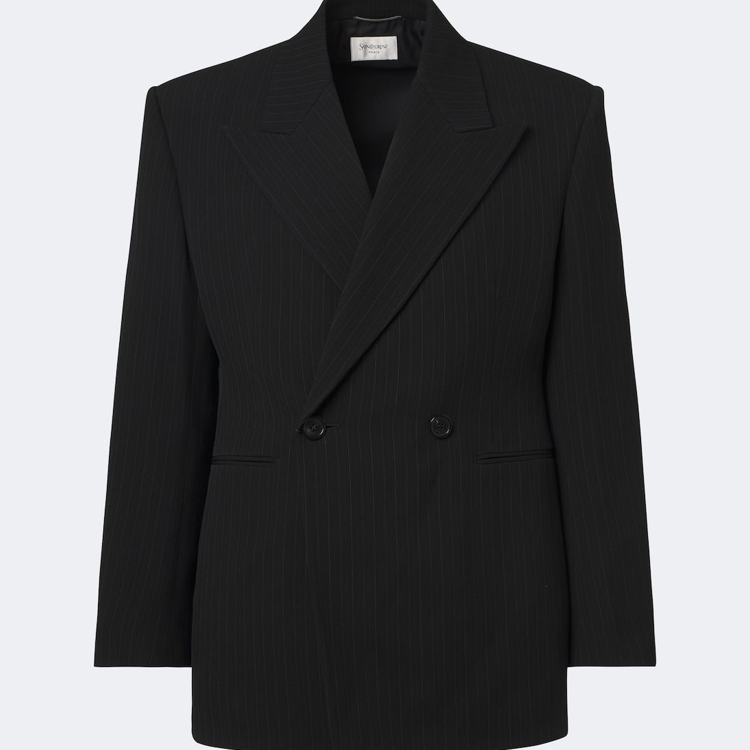Saint Laurent - Striped wool-blend grain de poudre blazer