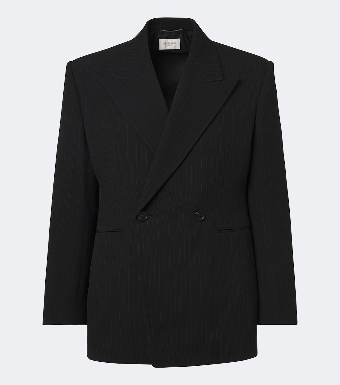 Saint Laurent - Striped wool-blend grain de poudre blazer