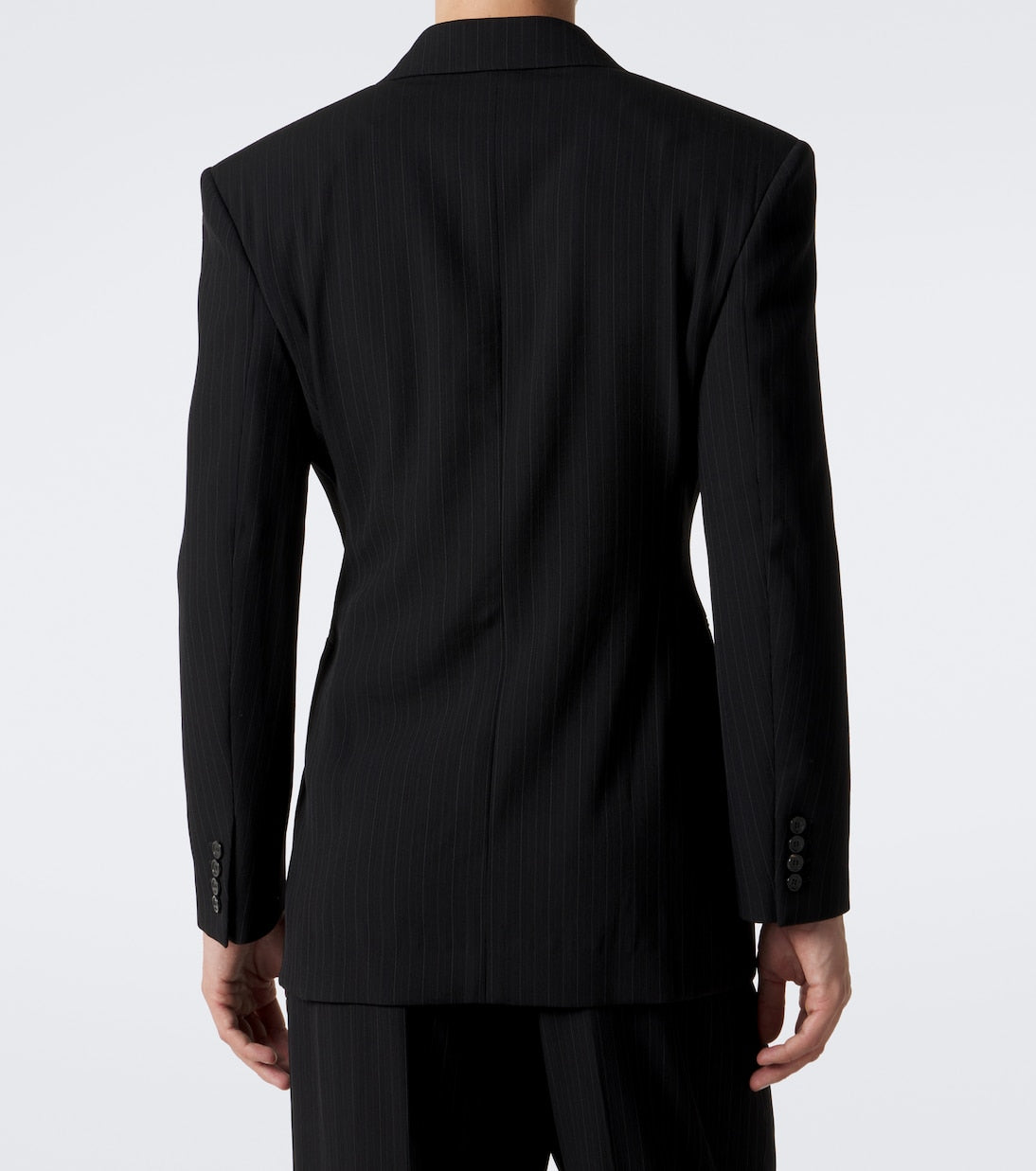 Saint Laurent - Striped wool-blend grain de poudre blazer