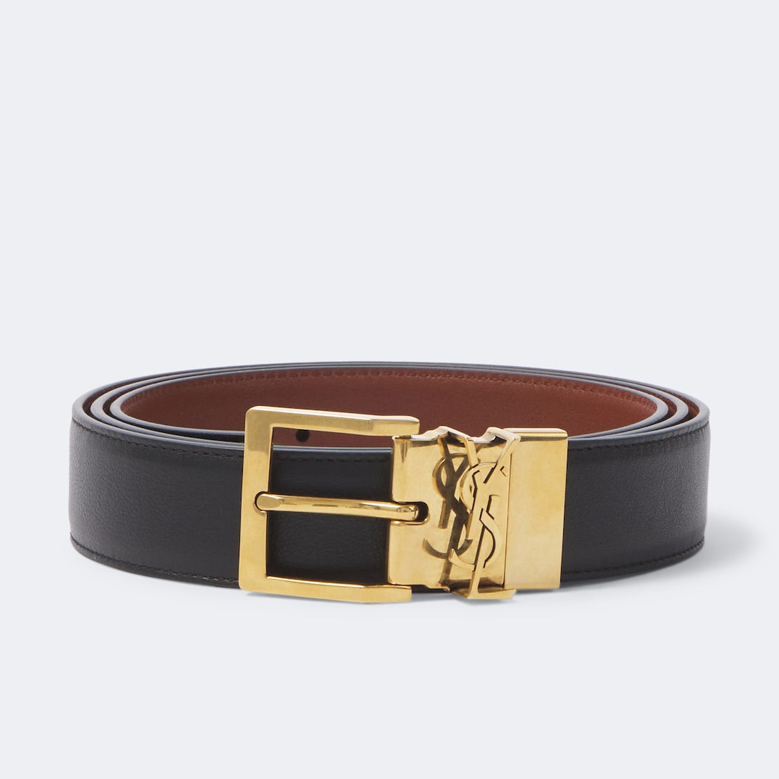 Saint Laurent - Vadim Cassandre reversible leather belt