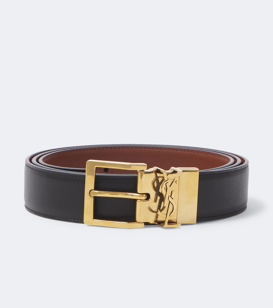Saint Laurent - Vadim Cassandre reversible leather belt