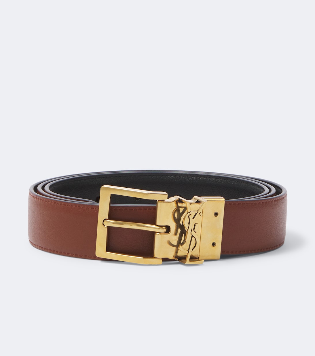 Saint Laurent - Vadim Cassandre reversible leather belt
