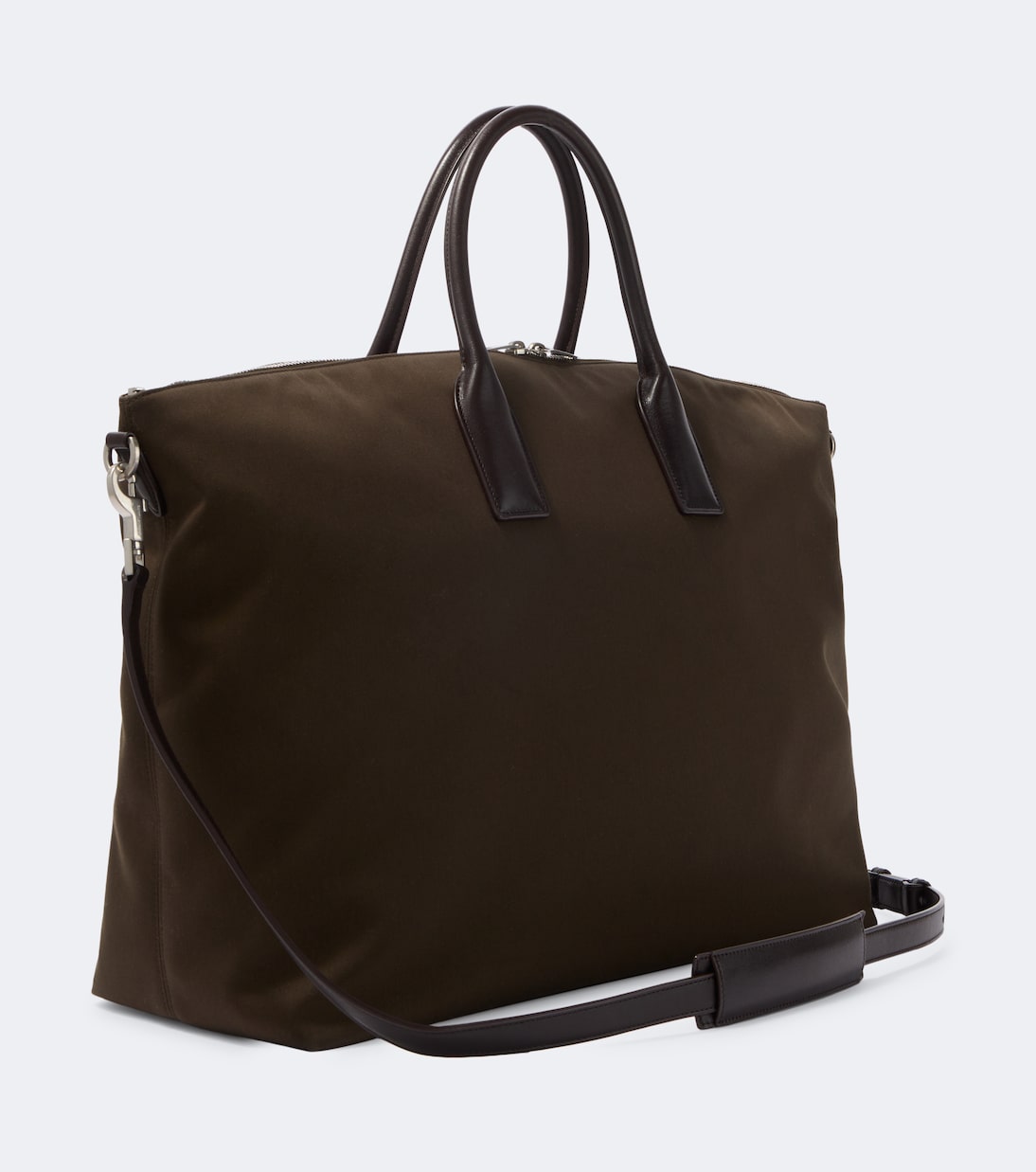 Saint Laurent - Leather-trimmed canvas tote bag