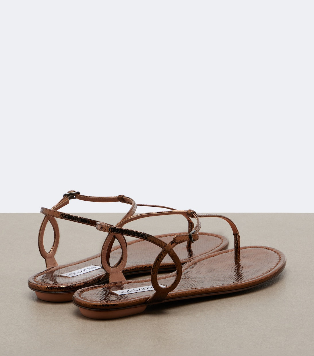 Aquazzura - Almost Bare leather thong sandals