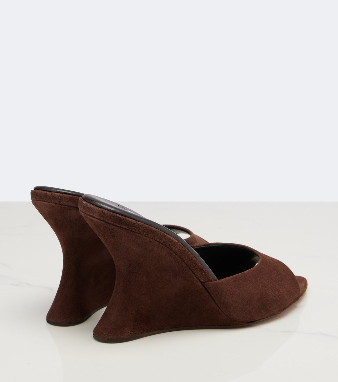 Aquazzura - Bisous Wedge suede mules
