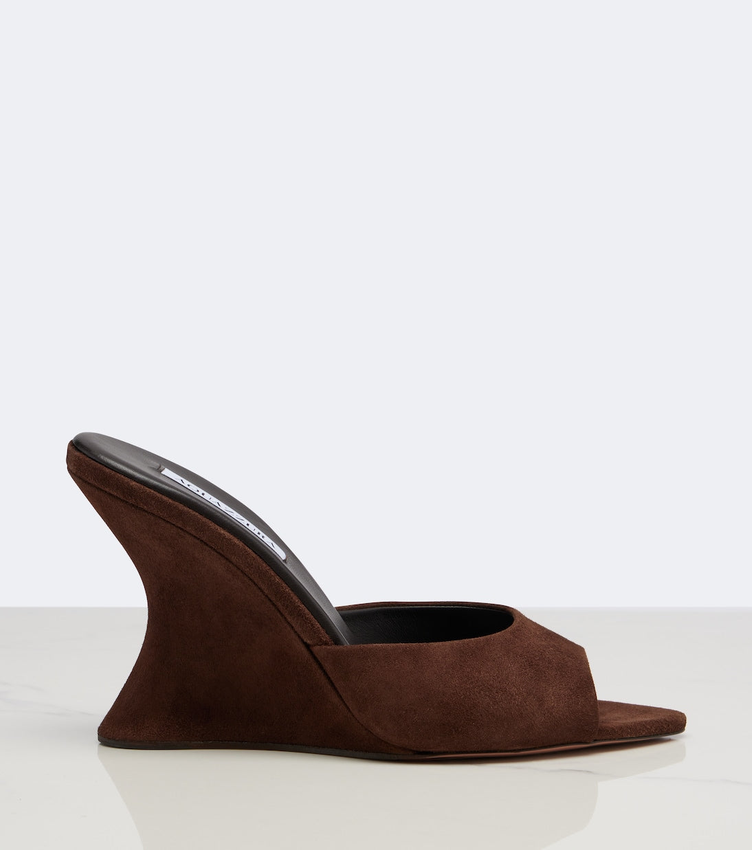 Aquazzura - Bisous Wedge suede mules