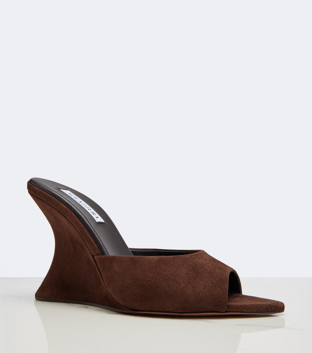 Aquazzura - Bisous Wedge suede mules