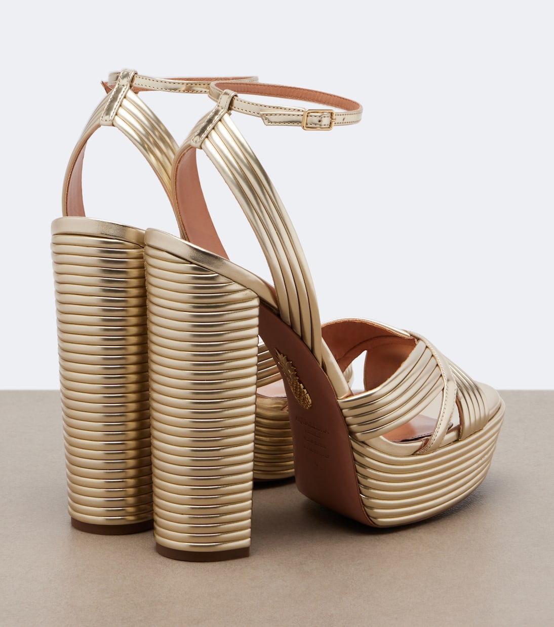 Aquazzura - Sundance leather platform sandals
