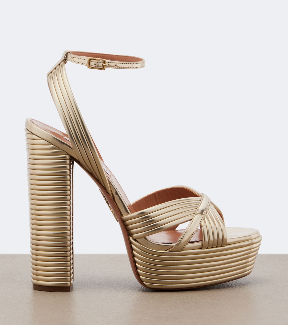 Aquazzura - Sundance leather platform sandals