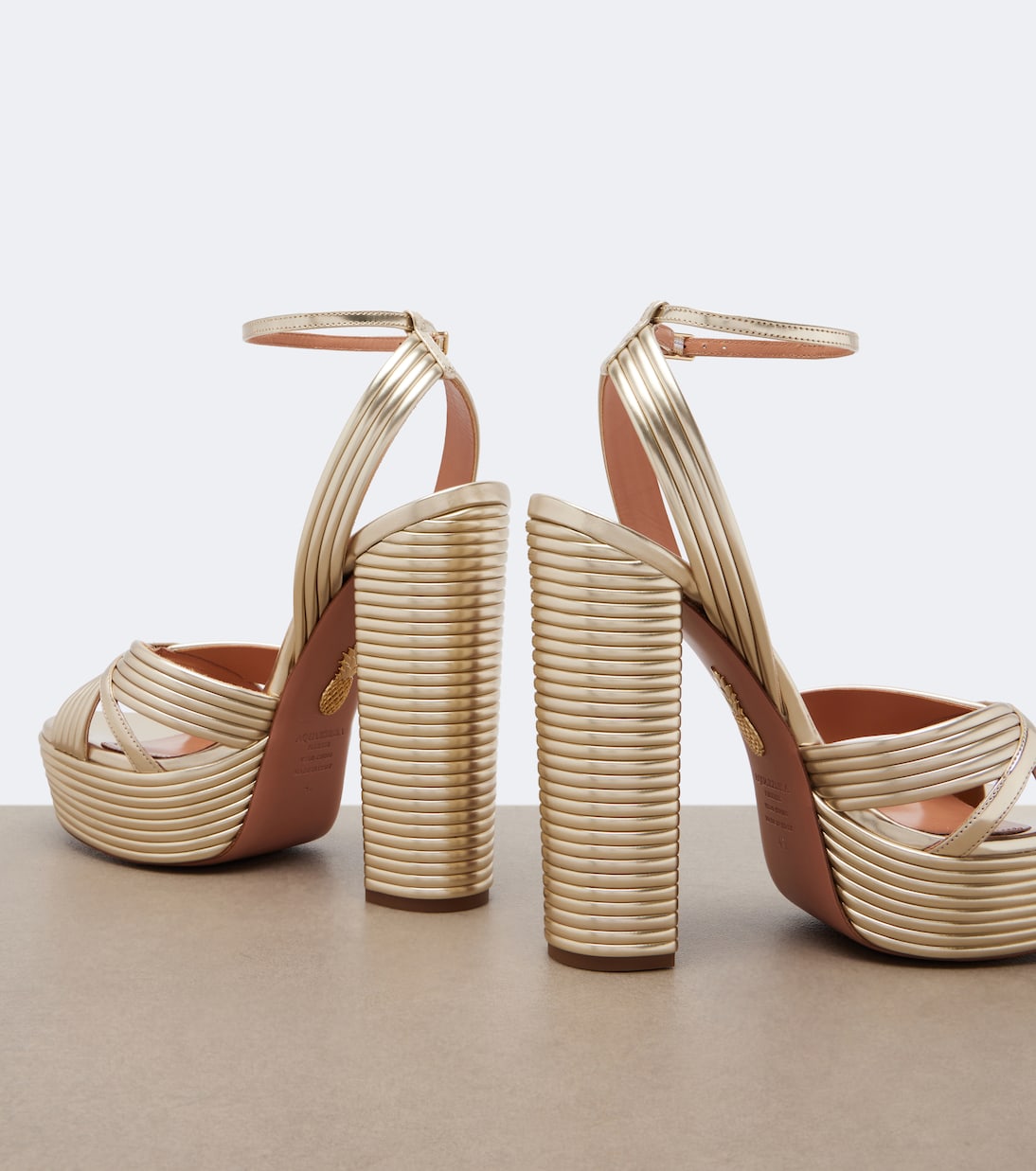 Aquazzura - Sundance leather platform sandals