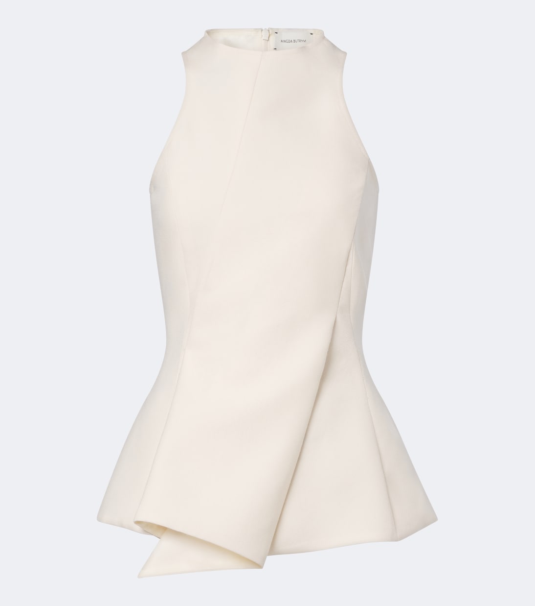 Magda Butrym - Asymmetric peplum wool-blend top