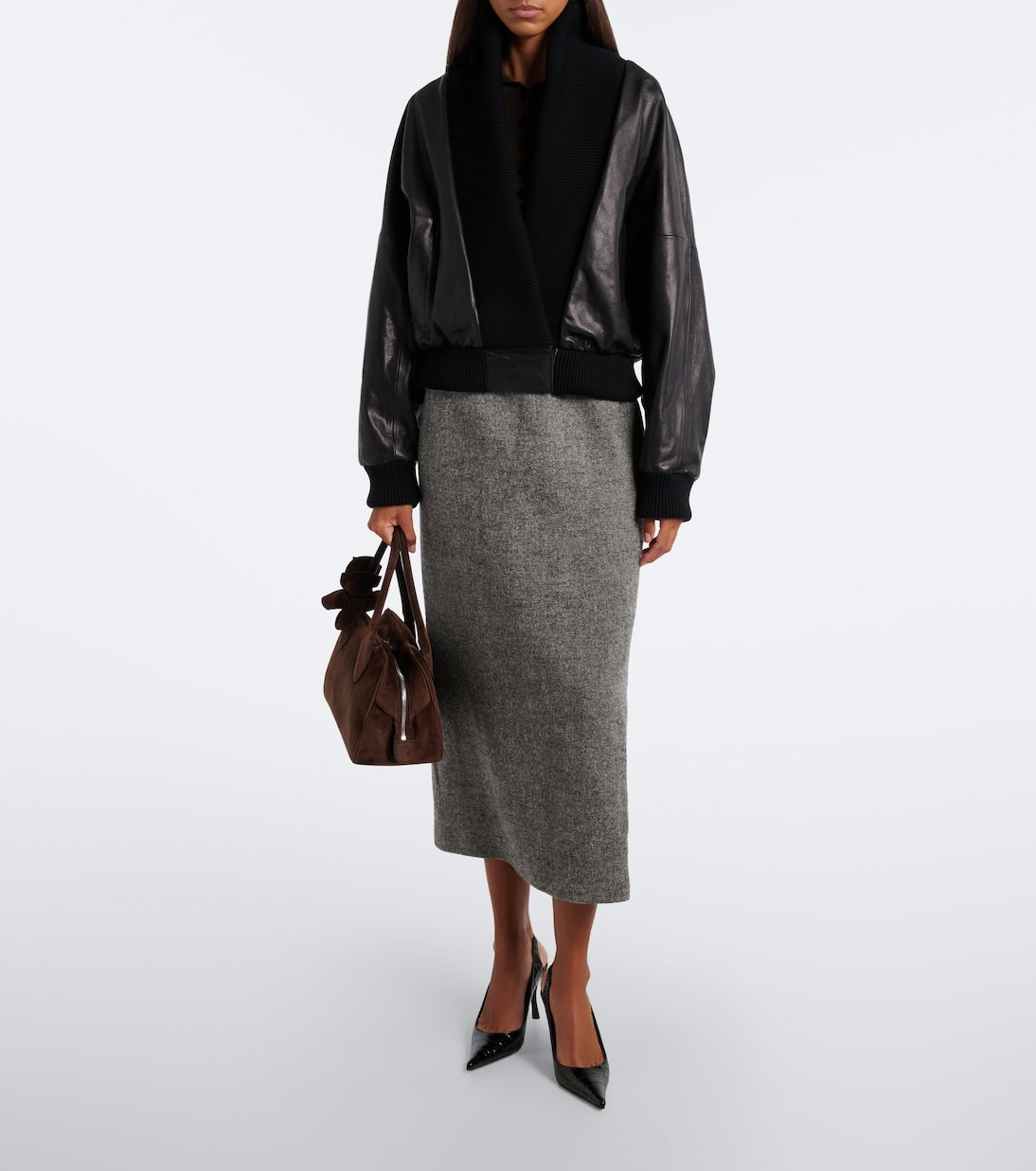 Magda Butrym - Wool and cashmere-blend midi skirt