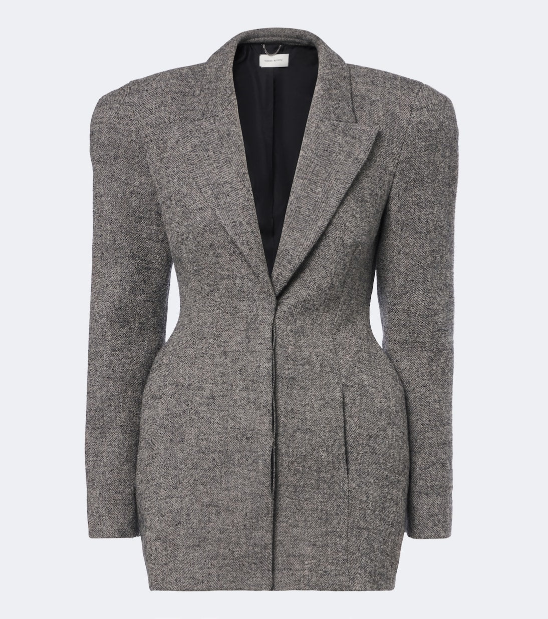 Magda Butrym - Herringbone wool-blend blazer dress