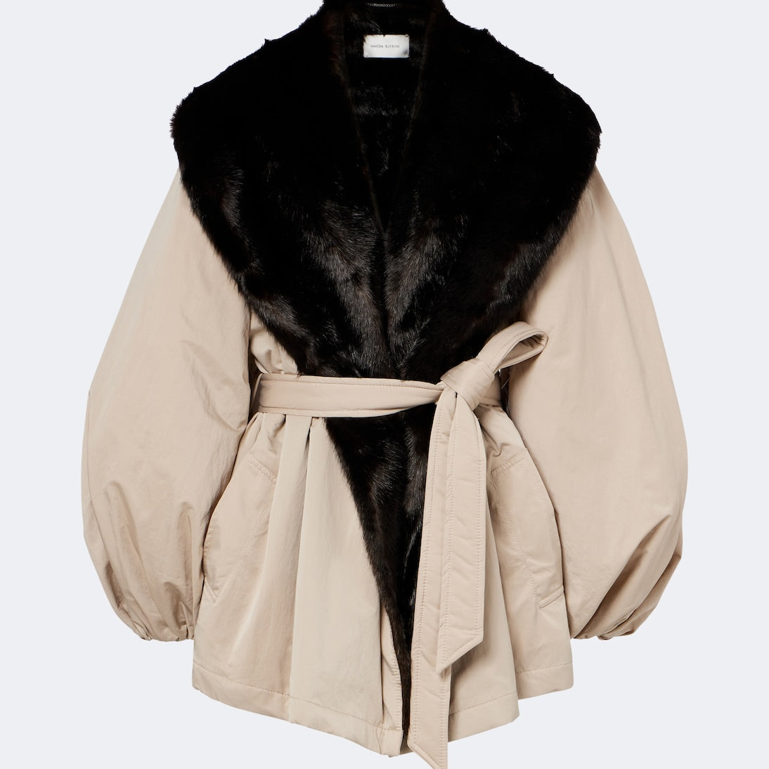 Magda Butrym - Shearling-trimmed wrap coat