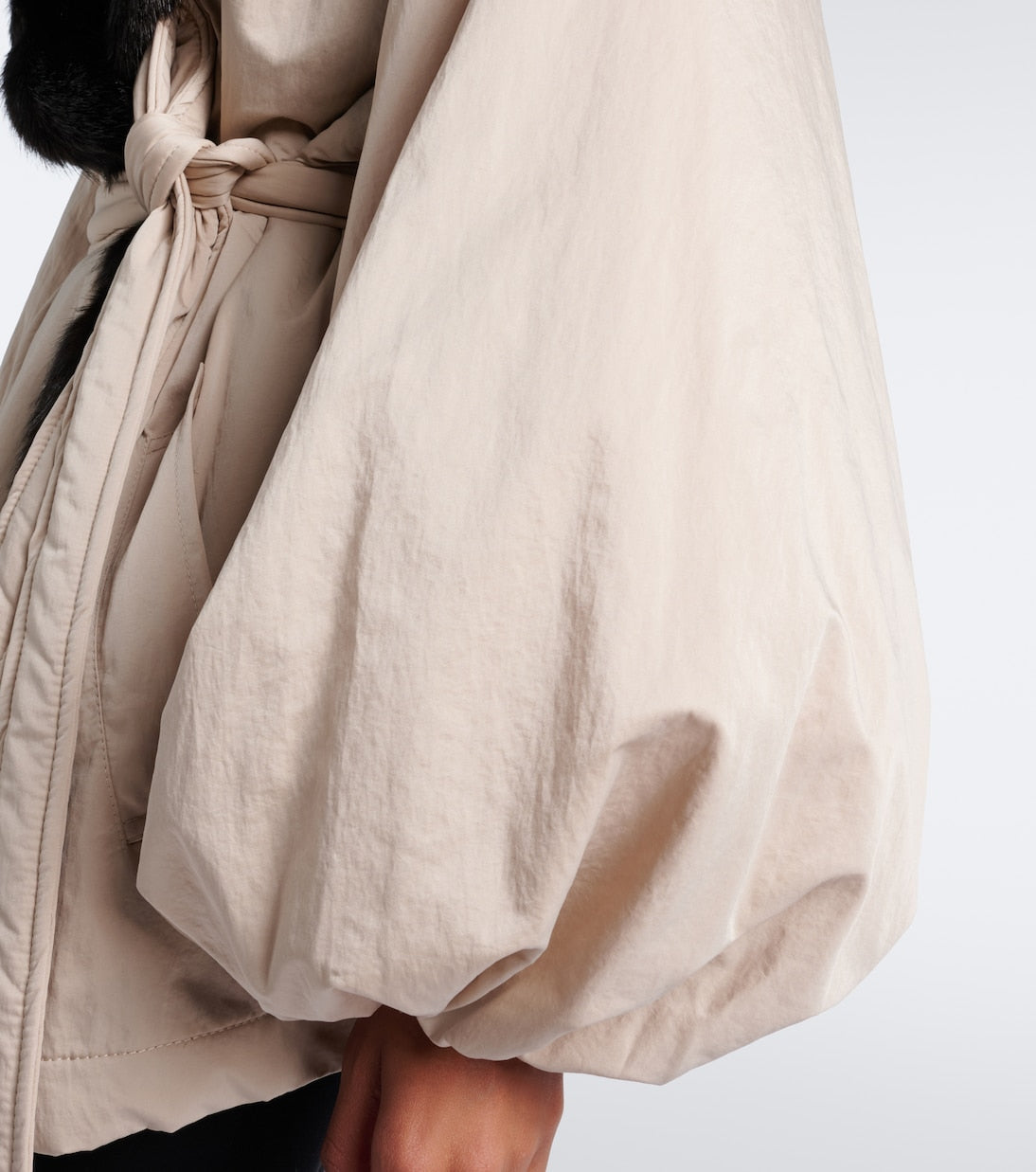 Magda Butrym - Shearling-trimmed wrap coat