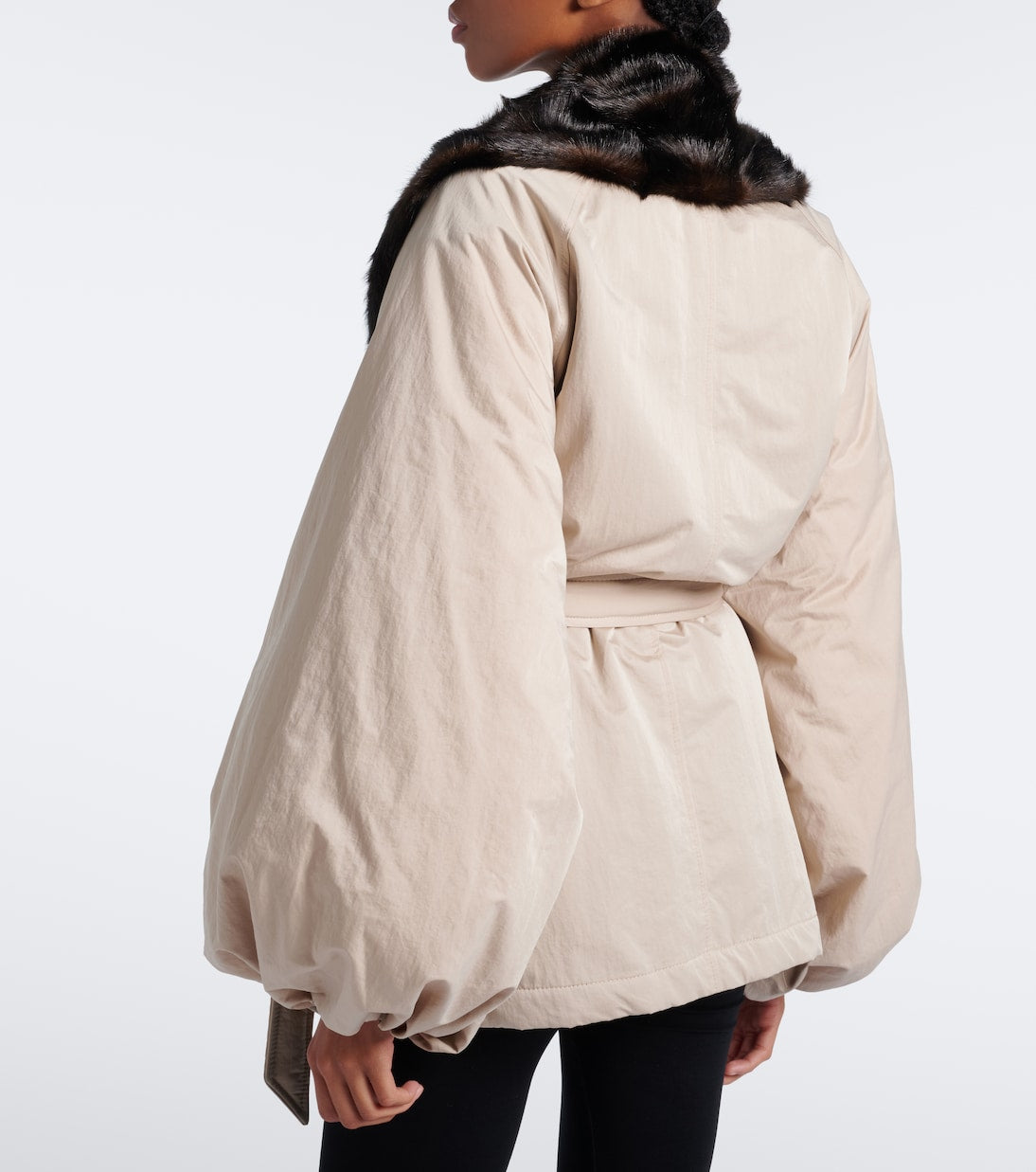 Magda Butrym - Shearling-trimmed wrap coat