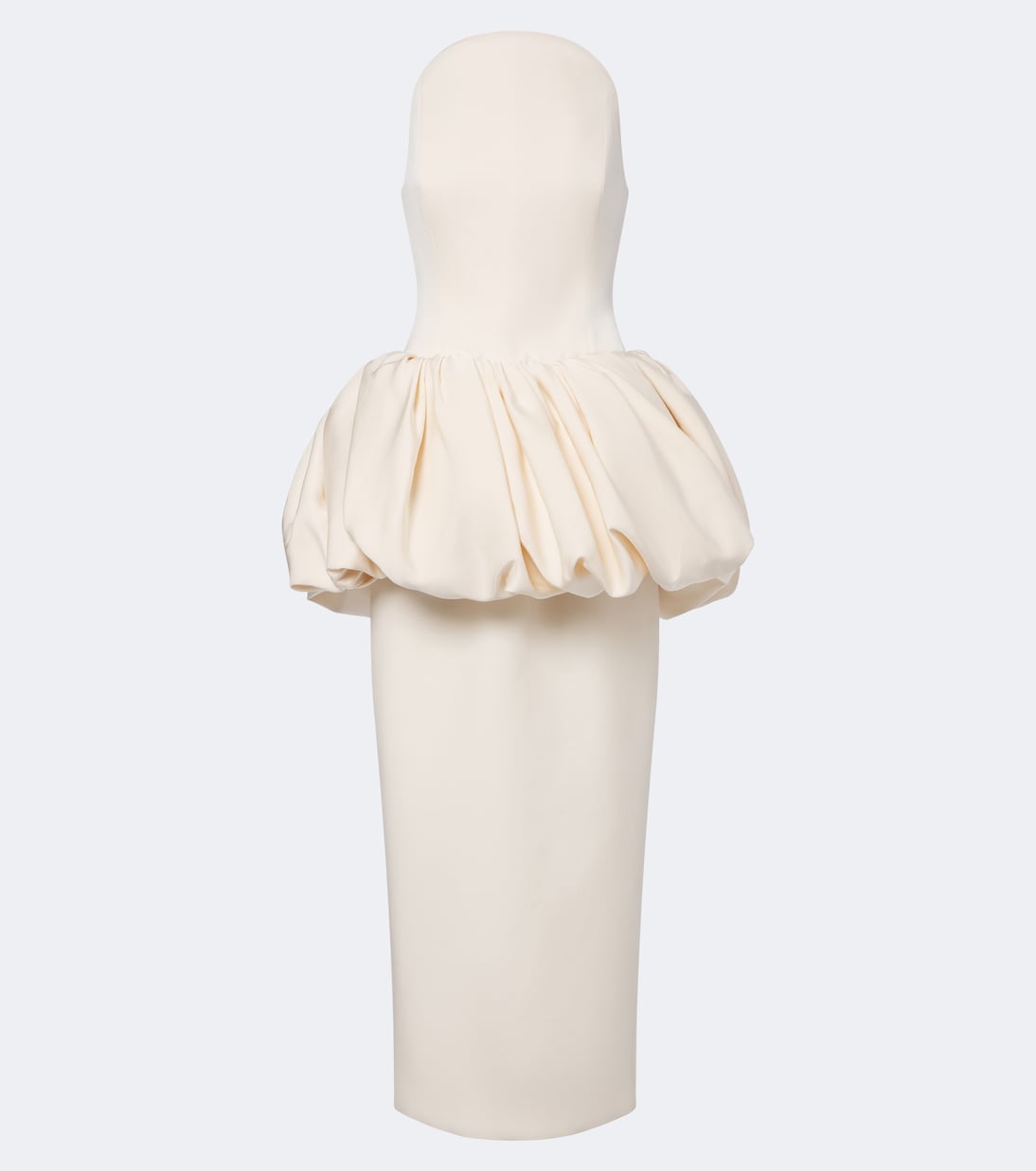 Magda Butrym - Draped peplum cotton and silk midi dress