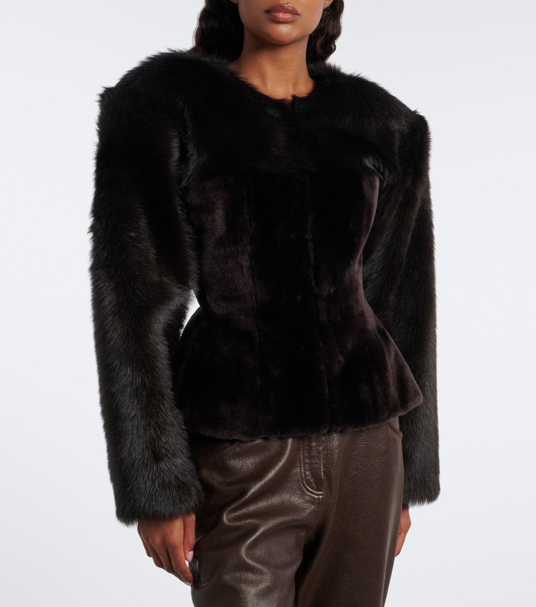 Magda Butrym - Peplum shearling jacket