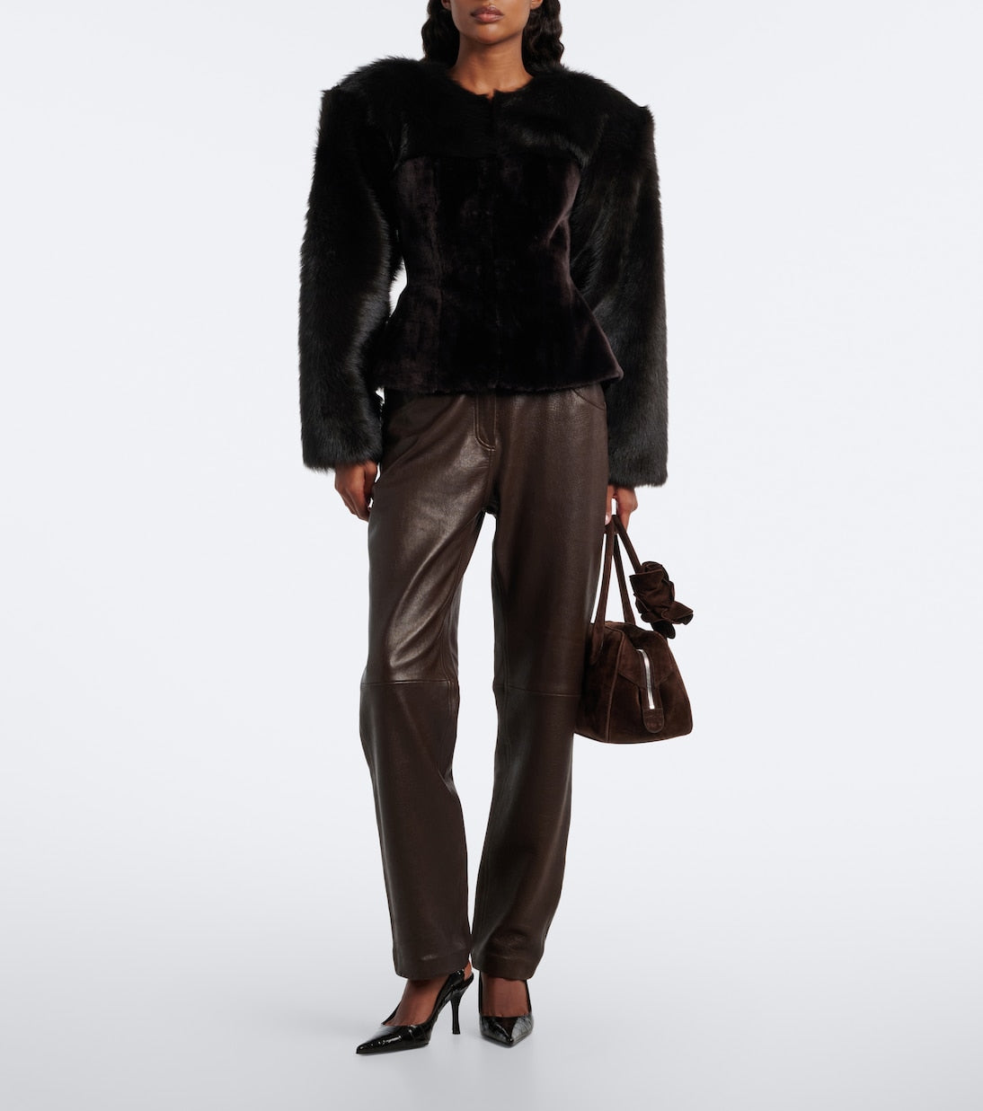 Magda Butrym - Peplum shearling jacket