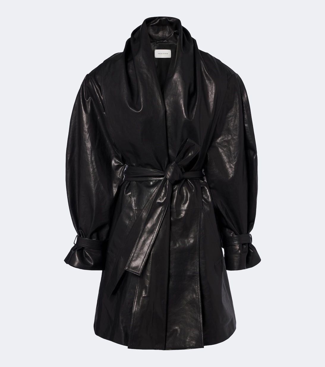 Magda Butrym - Belted draped leather jacket