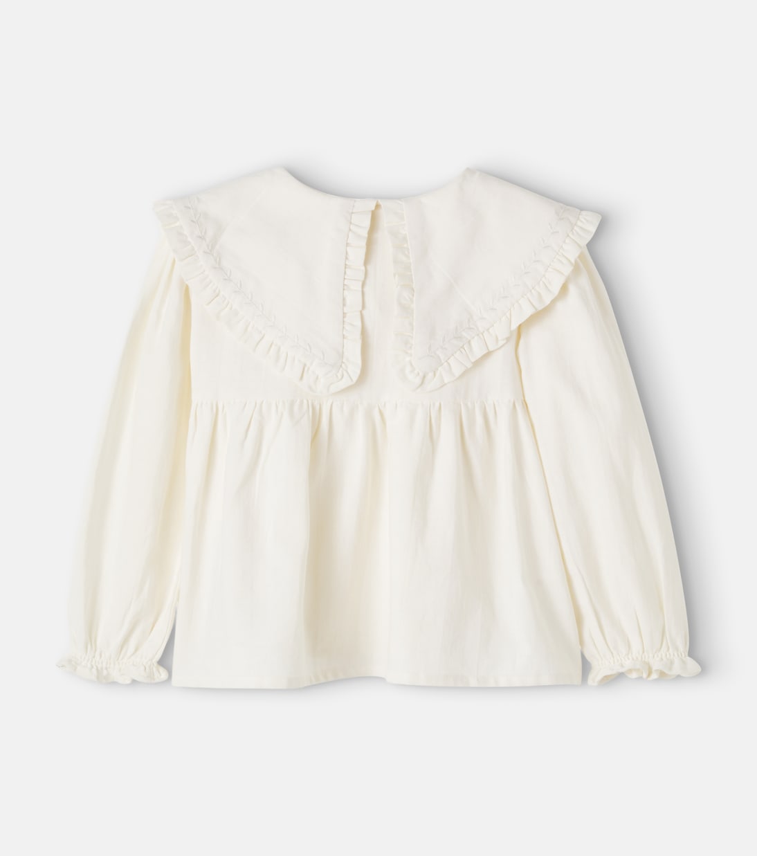 C'era Una Volta - Viola embroidered cotton top