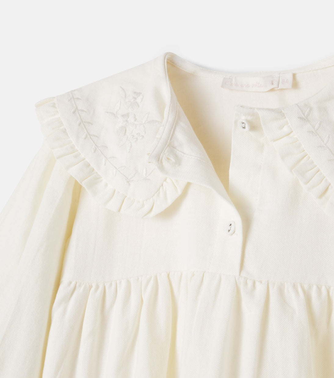 C'era Una Volta - Viola embroidered cotton top