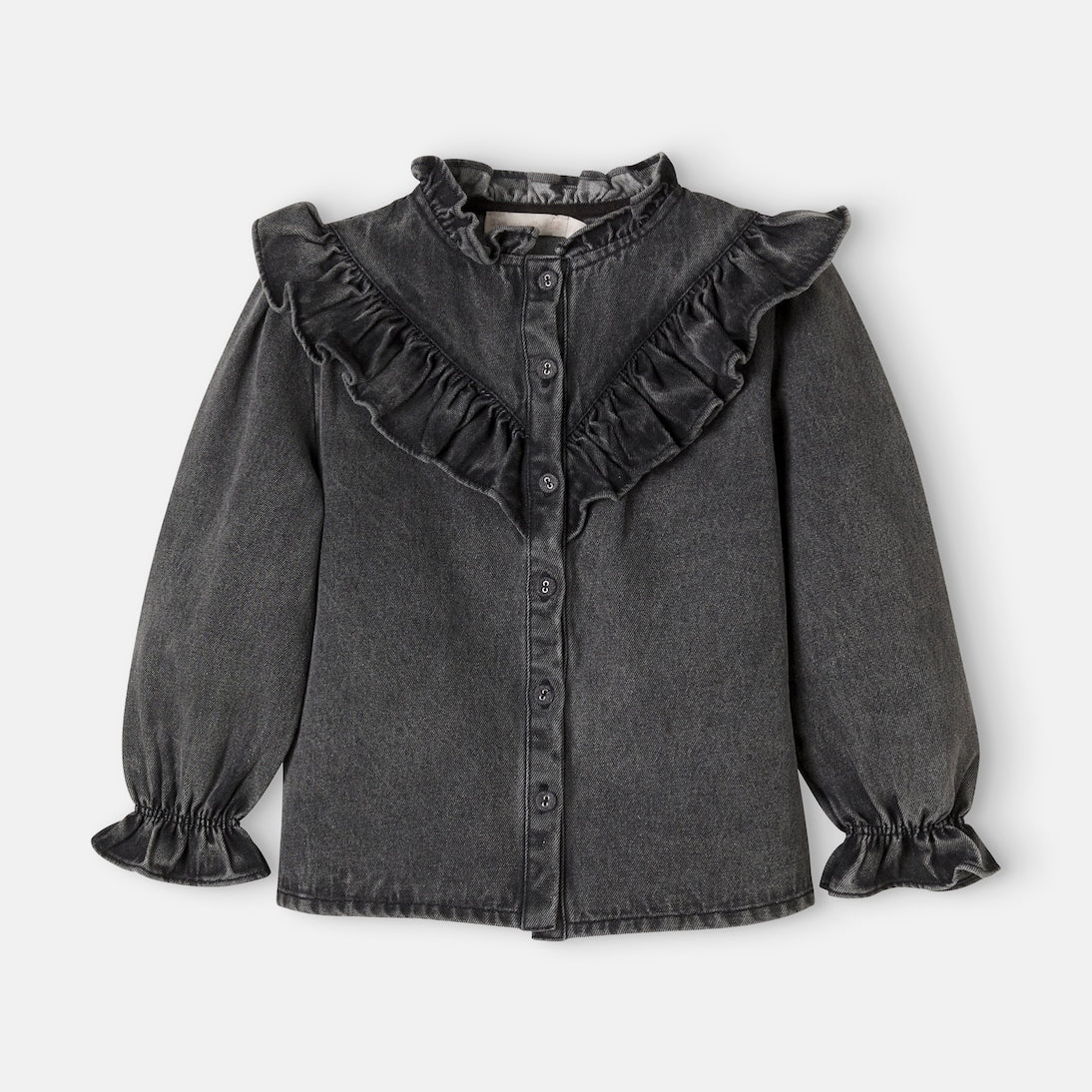 C'era Una Volta - Roby ruffled denim shirt