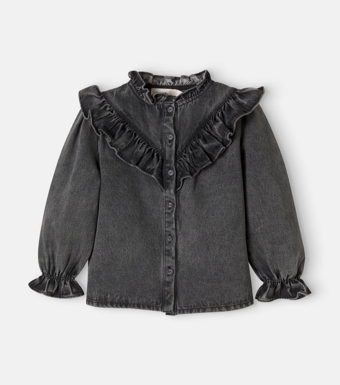 C'era Una Volta - Roby ruffled denim shirt