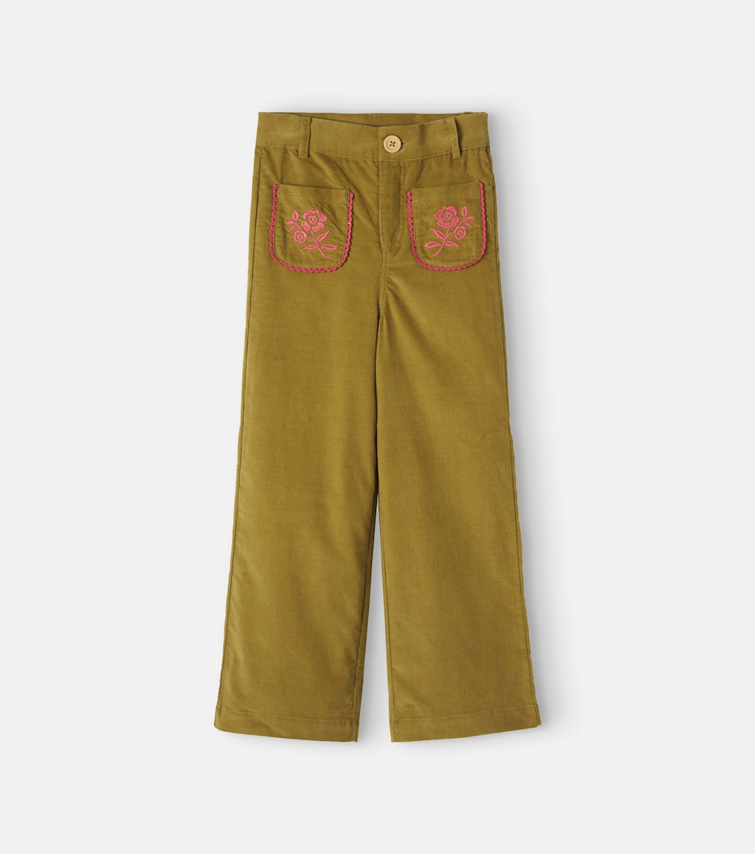 C'era Una Volta - Serena embroidered cotton corduroy pants