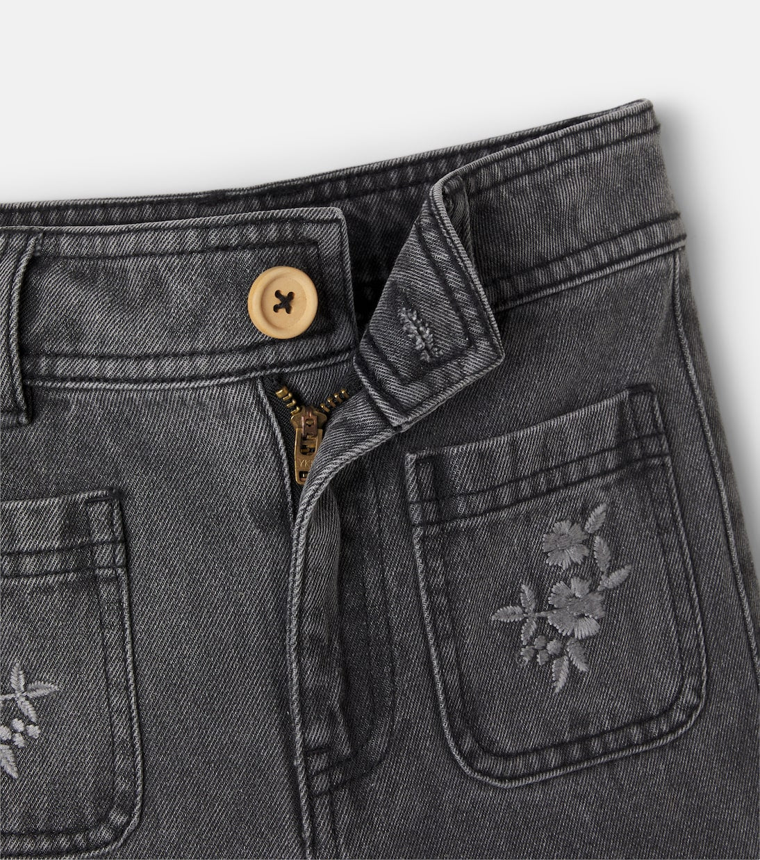 C'era Una Volta - Serena embroidered floral jeans