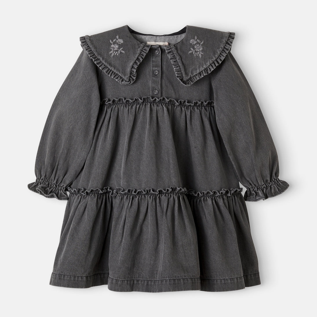 C'era Una Volta - Viola embroidered cotton dress