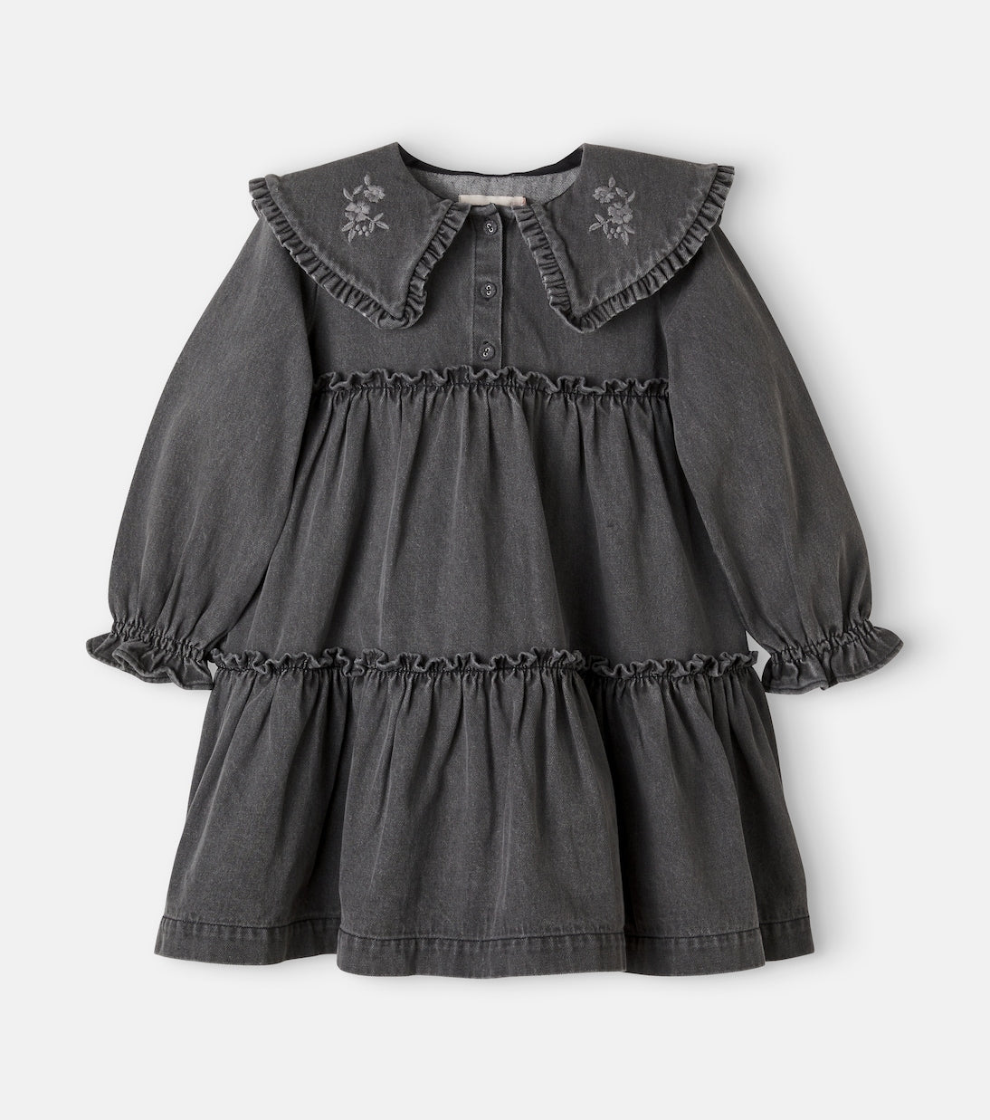 C'era Una Volta - Viola embroidered cotton dress