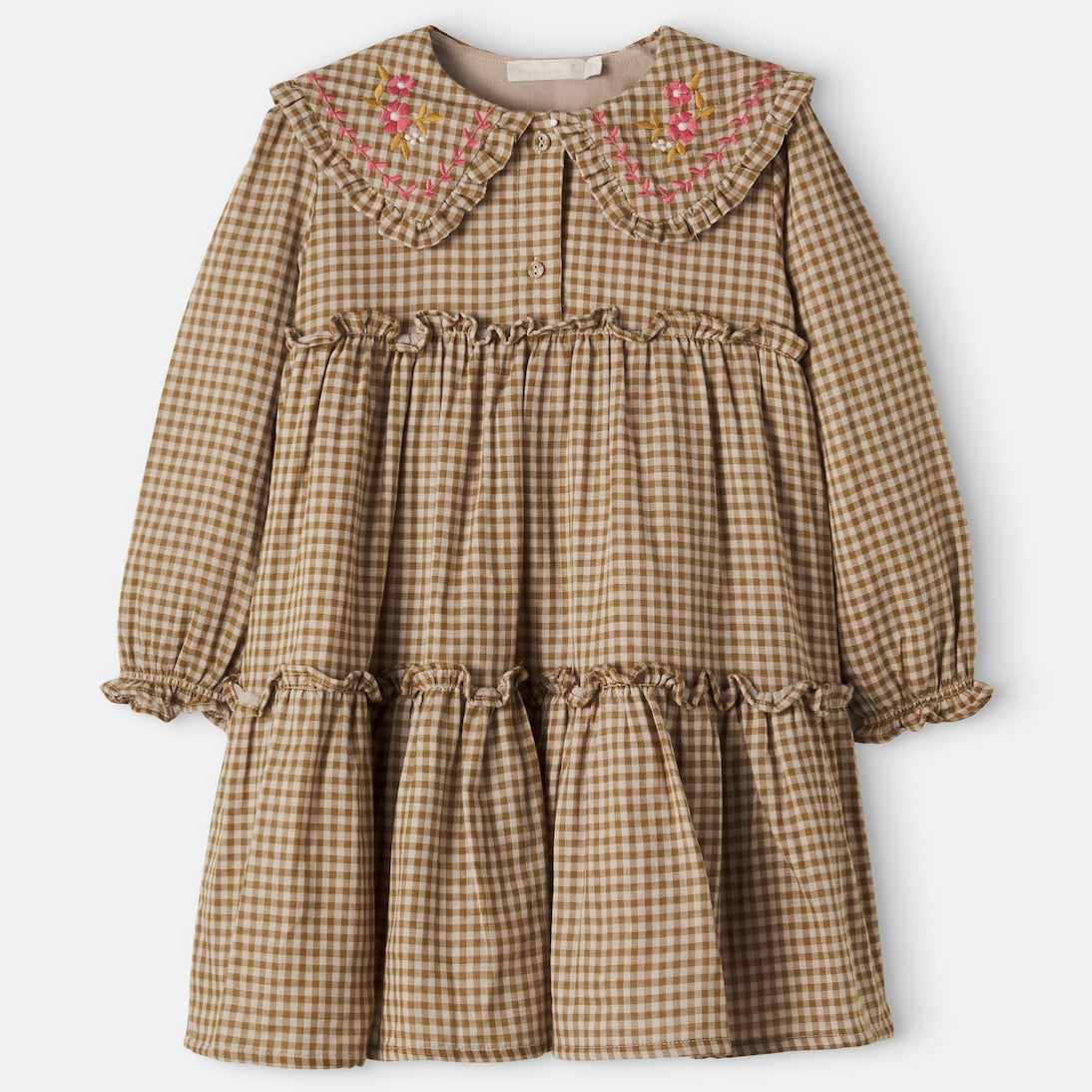 C'era Una Volta - Viola checked cotton dress