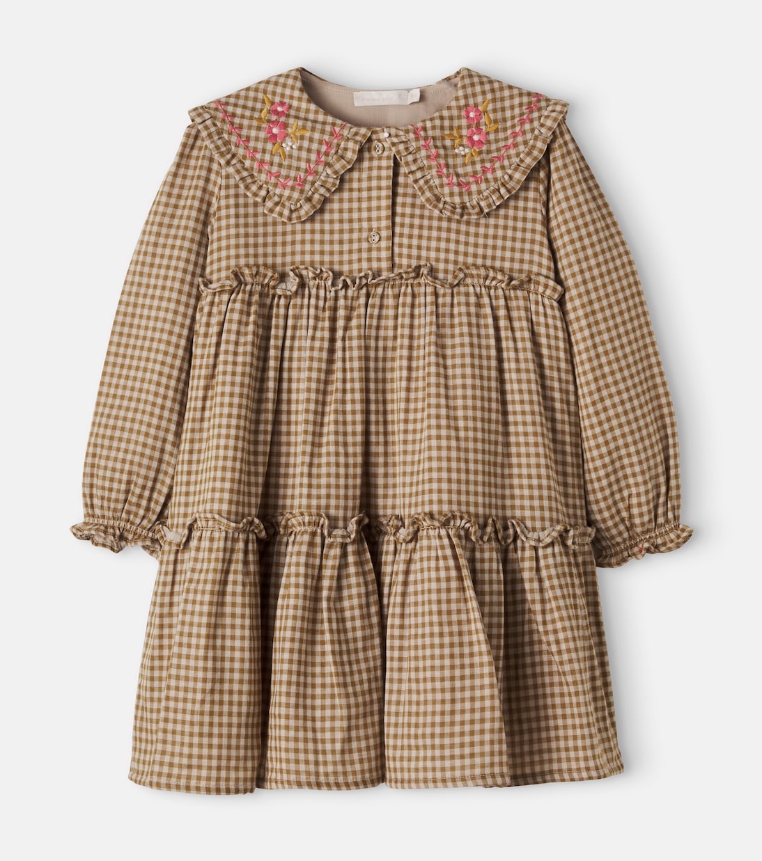 C'era Una Volta - Viola checked cotton dress