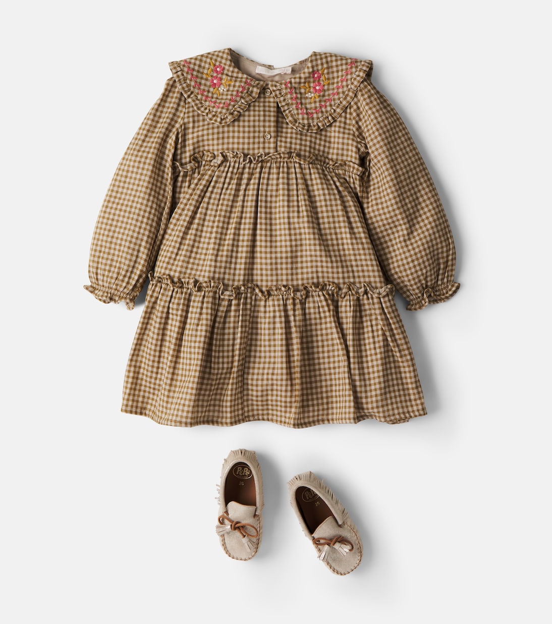 C'era Una Volta - Viola checked cotton dress